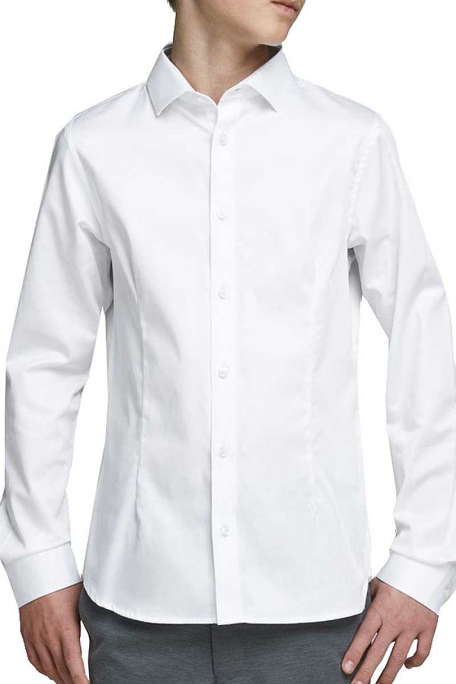 Jack&jones Basic Shirt 12151620 White Child